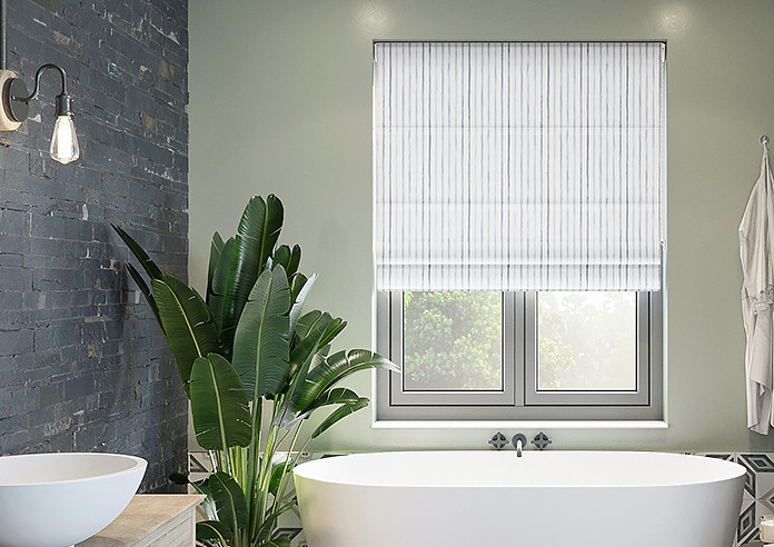 Vintage Stripe, Mixed Grey - Roman Blind - Image 3